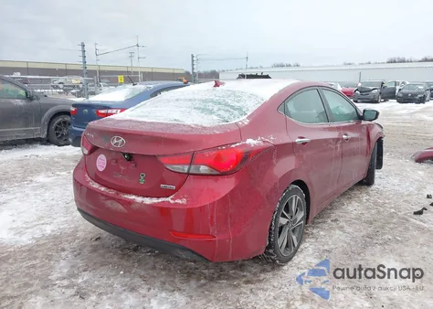 2016 Hyundai Elantra Limited from USA, damaged, VIN 5NPDH4AE7GH655300